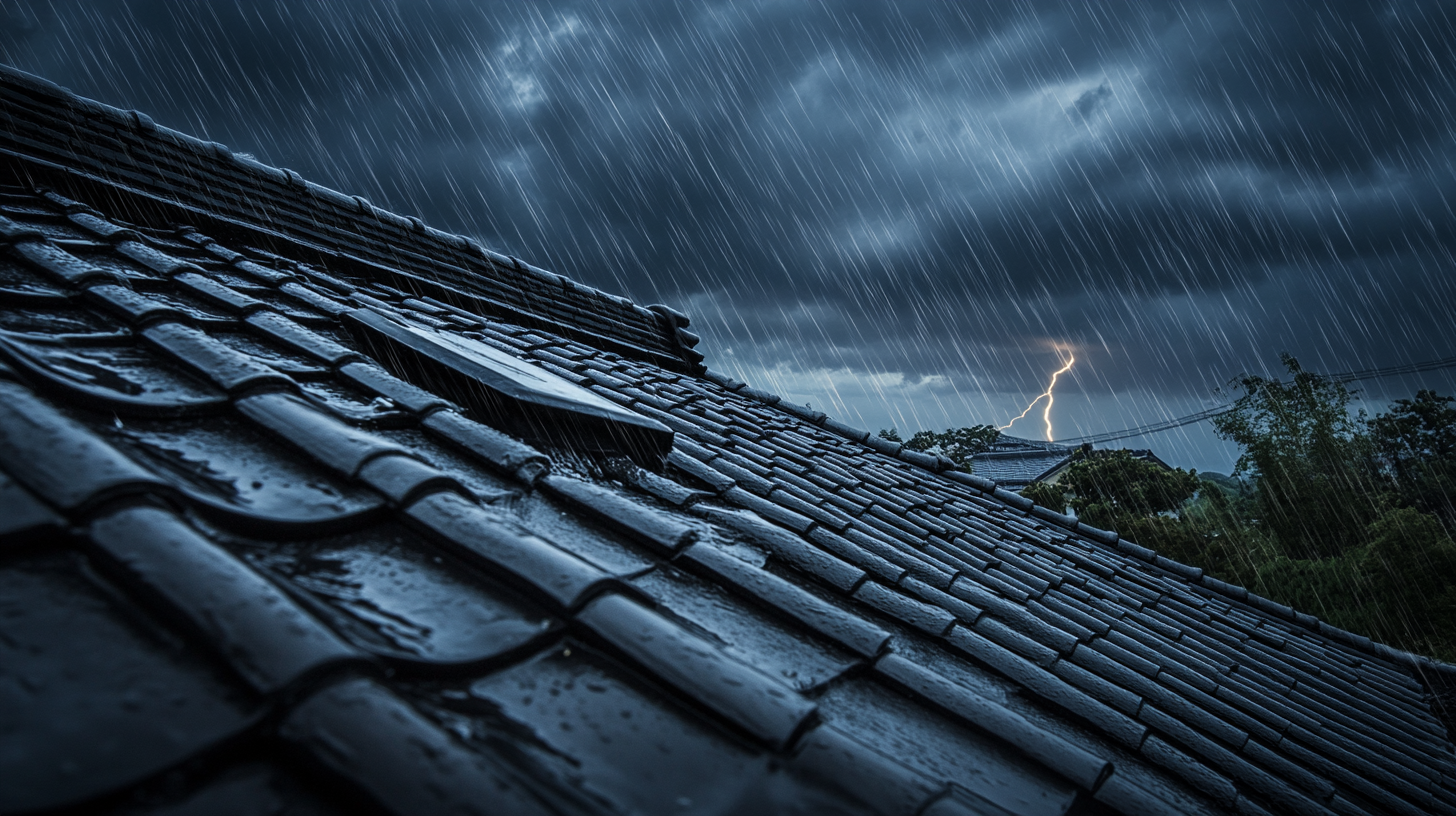 夏の雷雨・ゲリラ豪雨による雨漏り